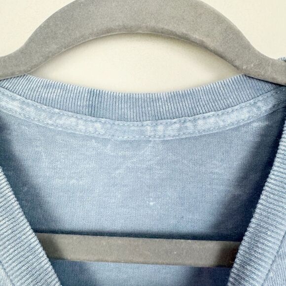 SMASHING PUMPKINS | NEW! Blue Acid Wash Short Sleeve Band Tee Women’s Size Small - Picture 5 of 6